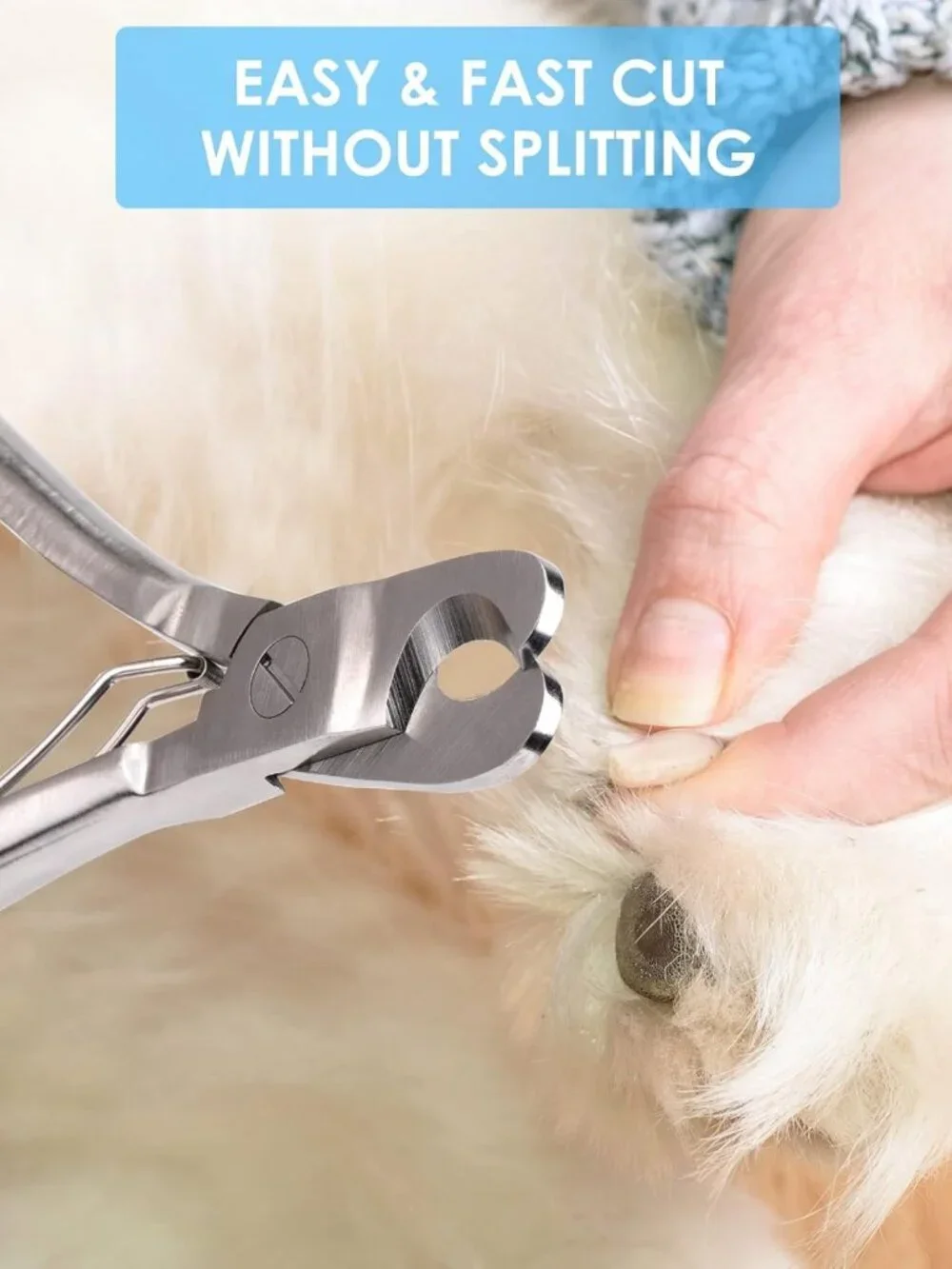 Heavy Duty Dog Nail Clippers for Large Breeds & Thick Nails - Professional